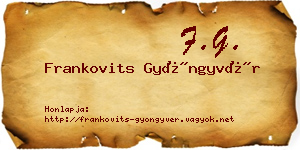 Frankovits Gyöngyvér névjegykártya